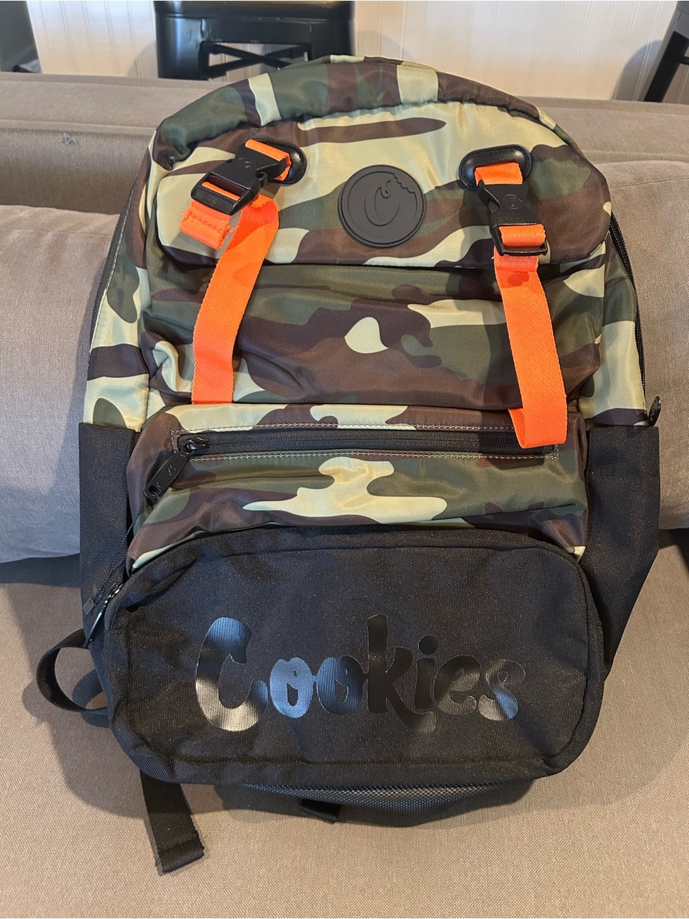 Cookies Camo Backpack with Orange Straps